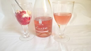 GIOL Luisa Merlot & strawberry trifle. Lovely!