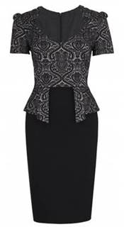 M&S - peplum, lace and print for Xmas!
